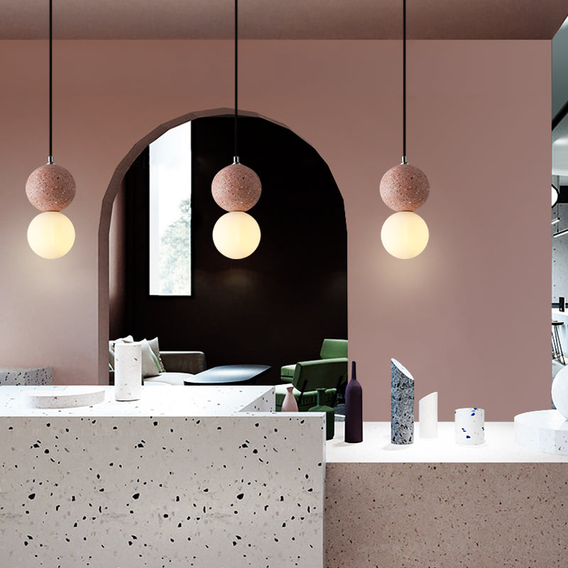 Nordic Ins Modern Cement Terrazzo Small Chandelier Restaurant Bar
