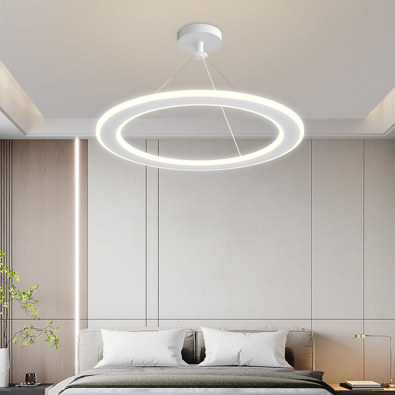 Simple Modern Circular Bedroom Study Chandelier